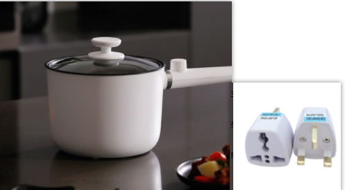 Multifunctional Mini Small Power Electric Cooking Pot (Option: Switching plug-UK)