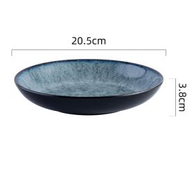 Home Creative Retro High-grade Ceramic Pasta Steak Western Food Plate (Option: 8inches grey)